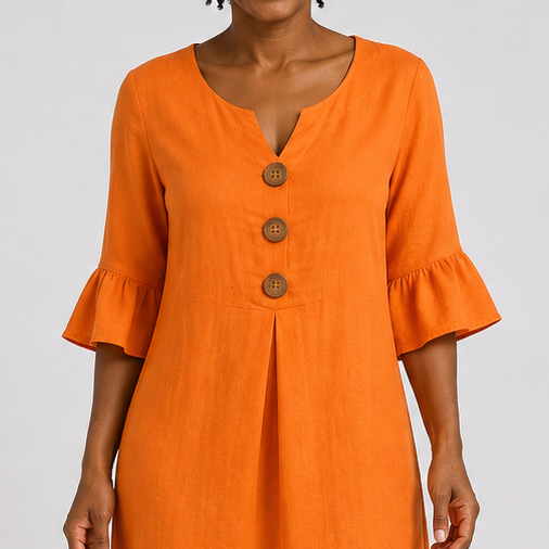 Nandi | Casual Button-Front Dress