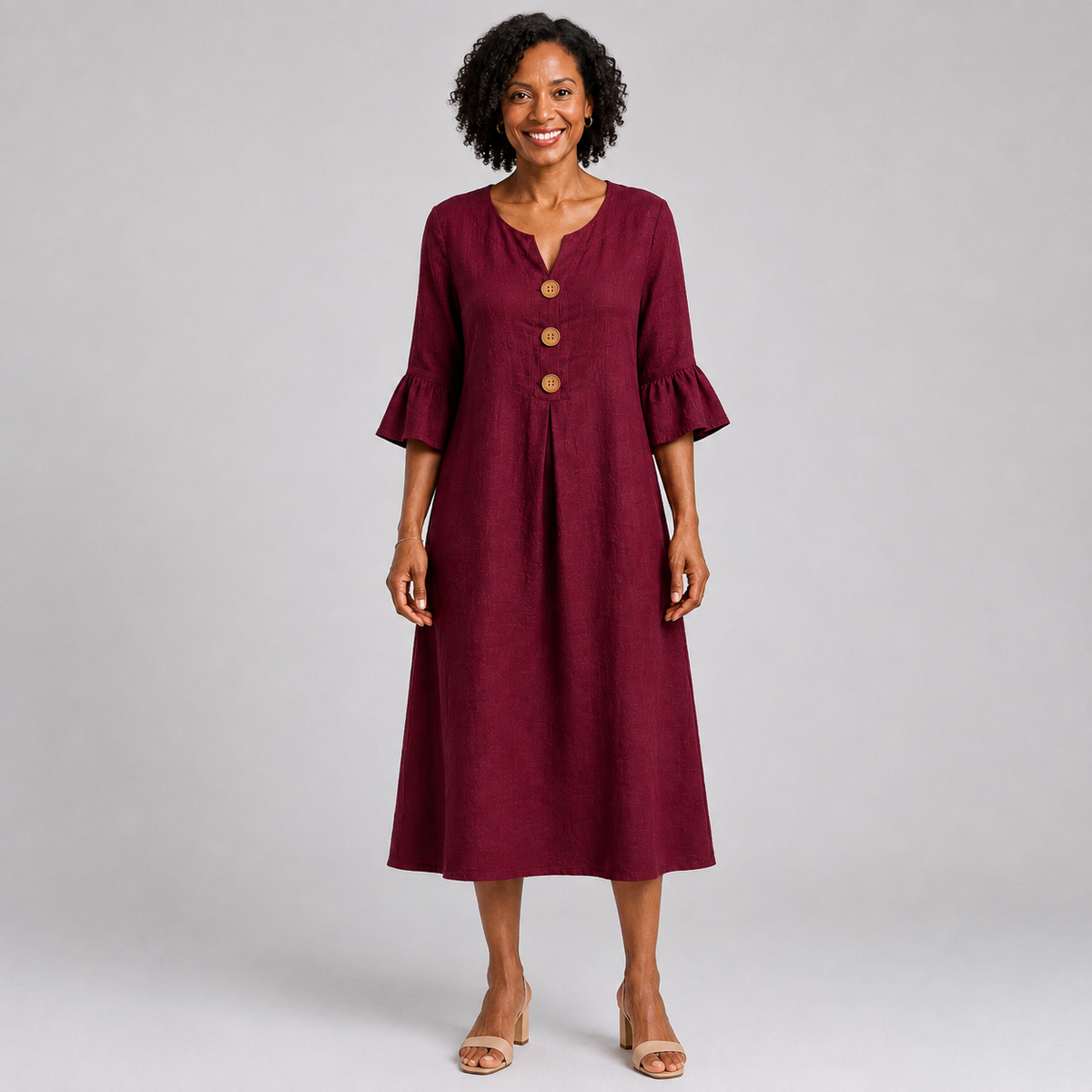 Mbali | Casual Button-Front Dress
