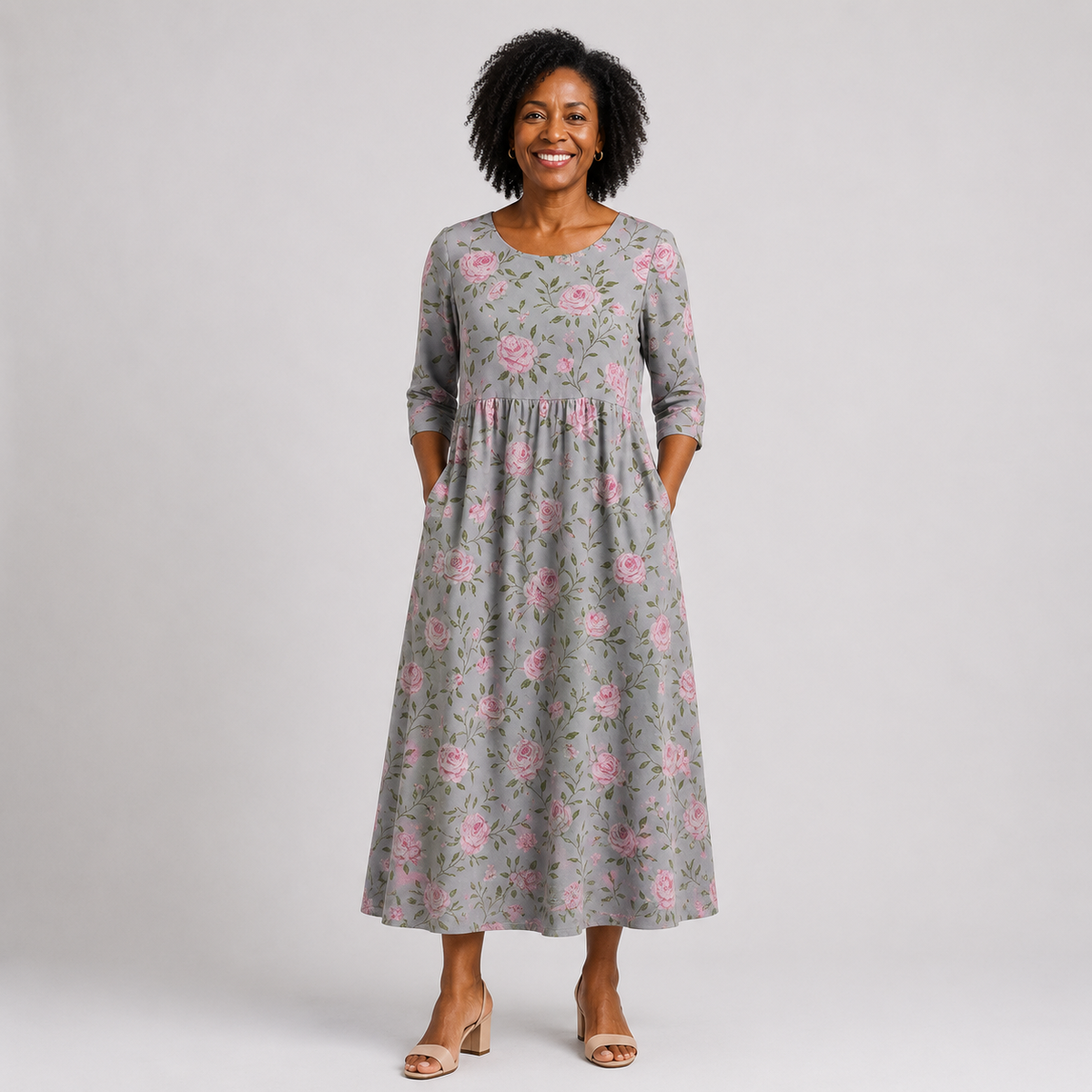 Nobuhle | Midi Roses Dress