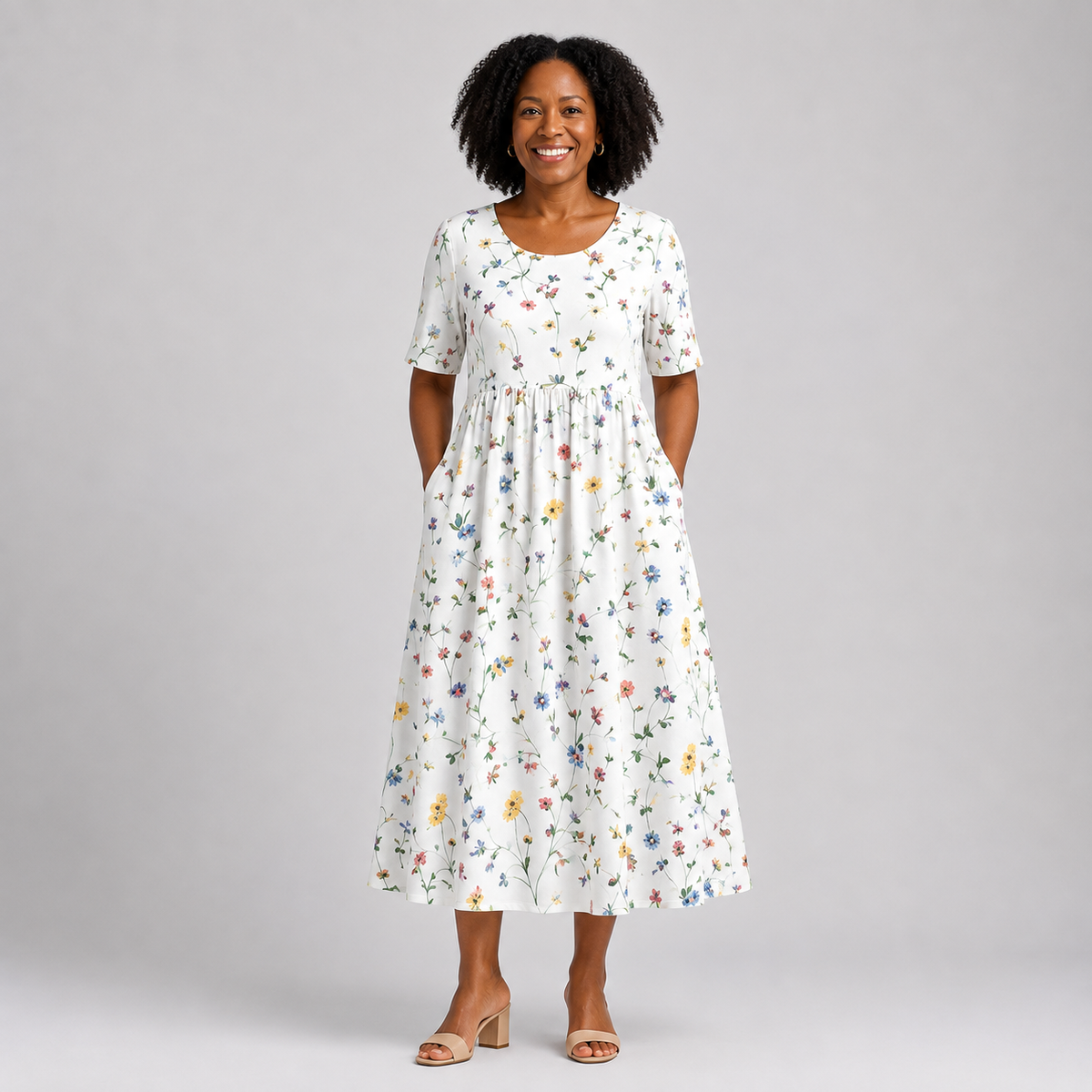 Nomvula | Floral Midi Dress