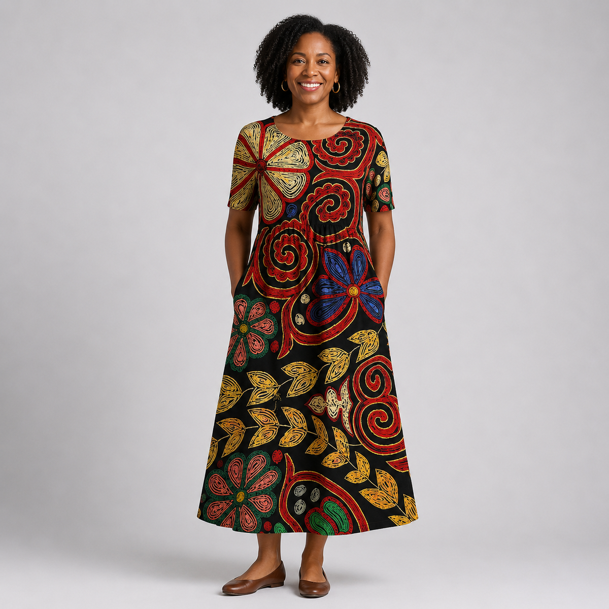 Nomvula | Floral Midi Dress