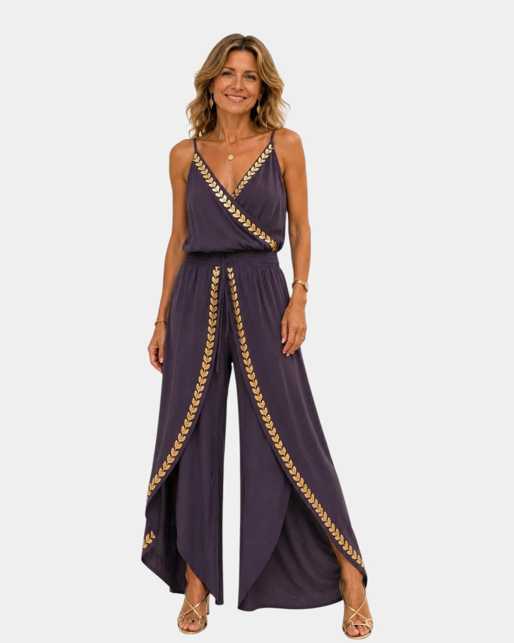 Ayanna Rose | Jumpsuit with Gold Details