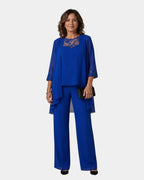 Adalie | Ensemble pantalon, blouse et manteau assortis