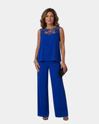 Adalie | Ensemble pantalon, blouse et manteau assortis