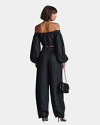 Esi Rose | Set Off-Shoulder with Wide-Leg Trousers