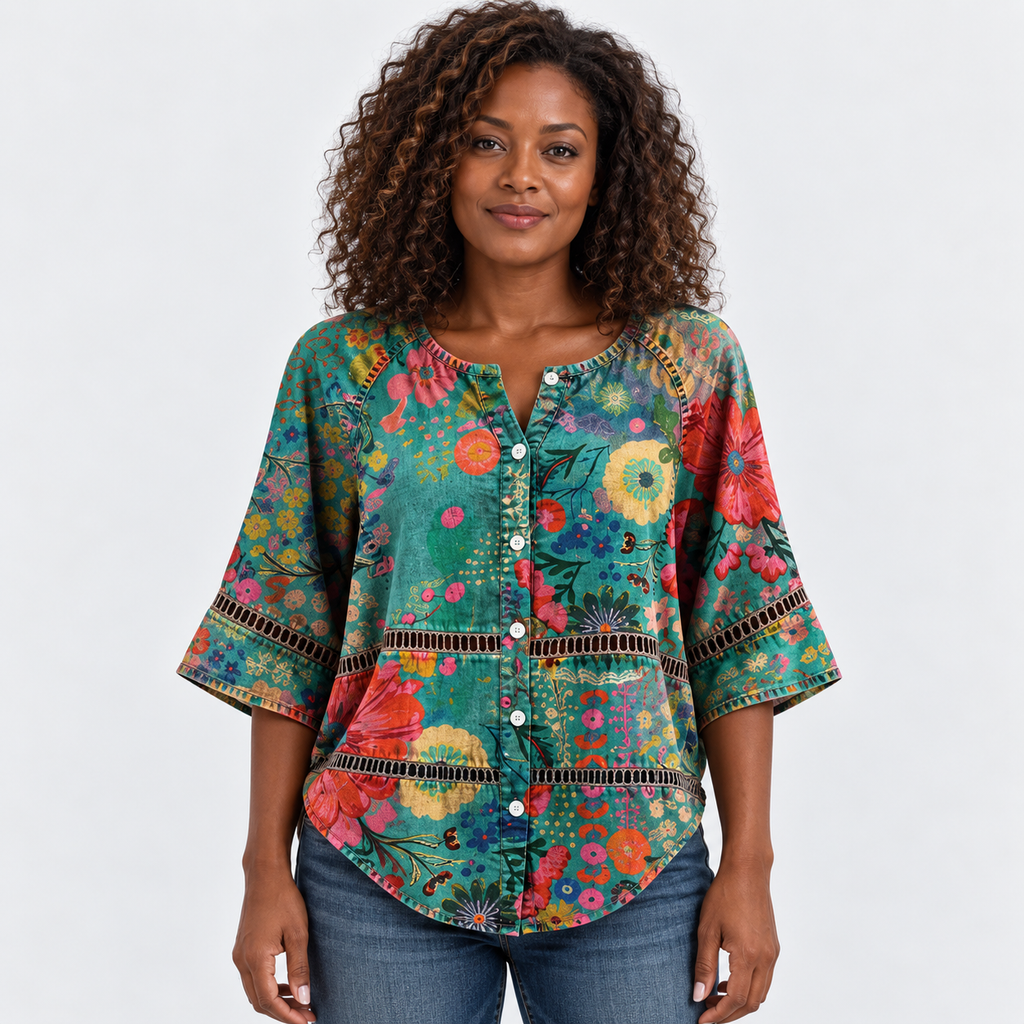 Sienna™ | Vintage Floral Blouse