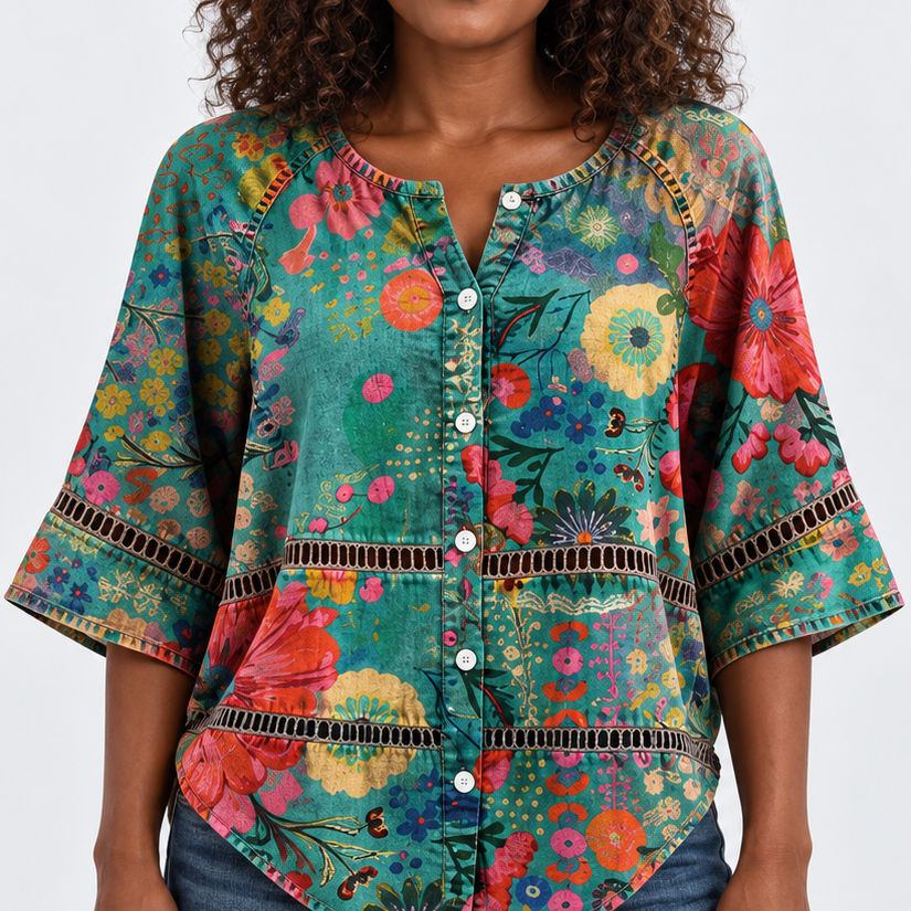 Sienna™ | Vintage Floral Blouse