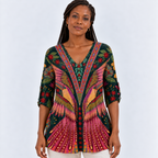 Manon | Long Blouse with V-Neck
