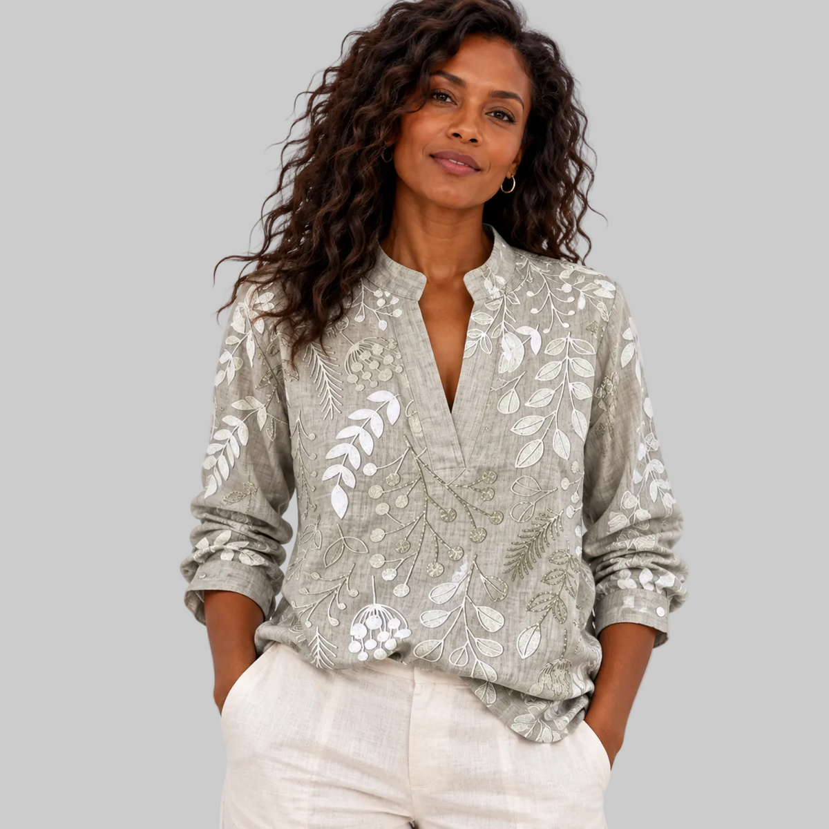 Liliane™ | Botanical Print Blouse