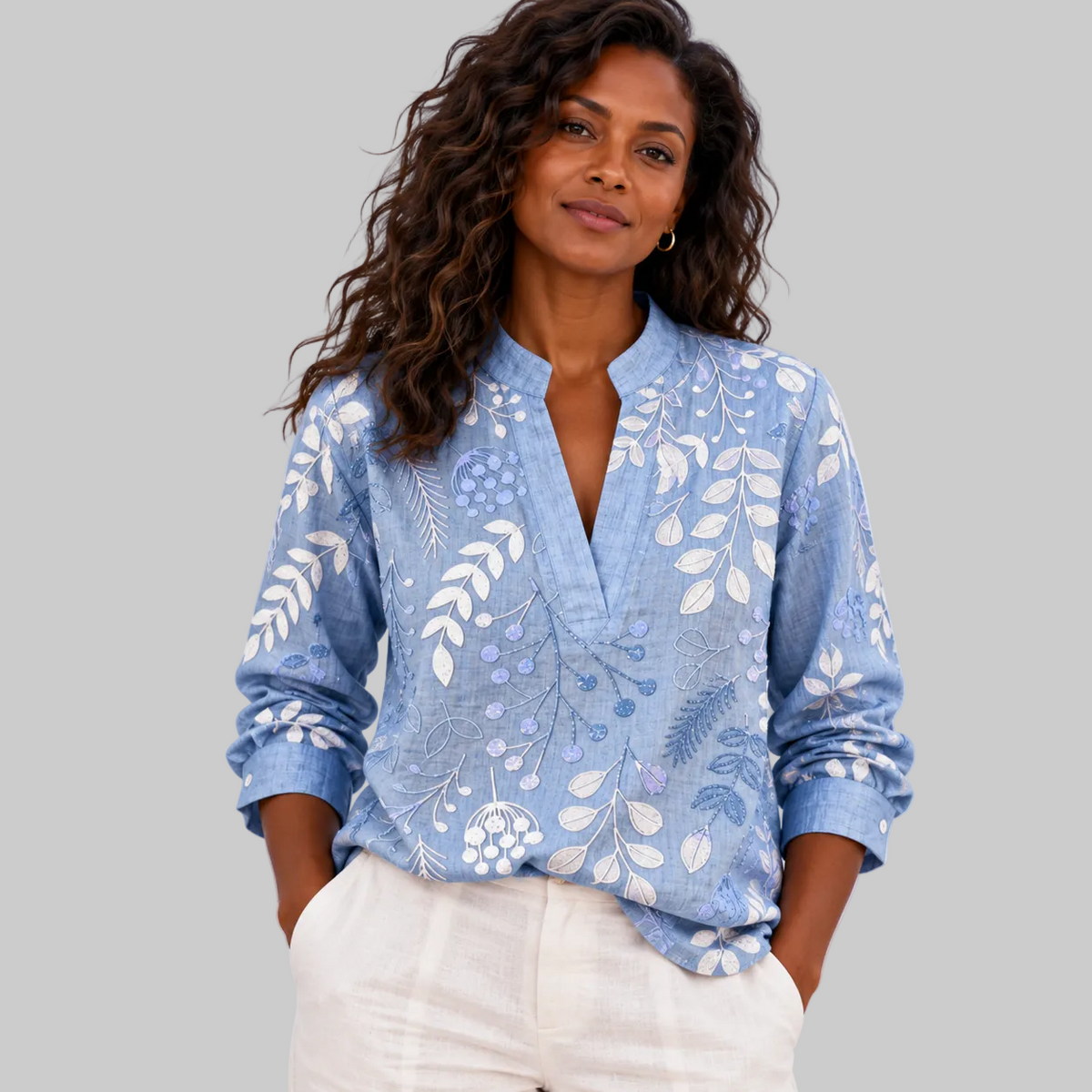 Liliane™ | Botanical Print Blouse