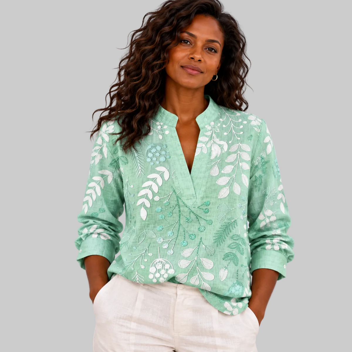 Liliane™ | Botanical Print Blouse