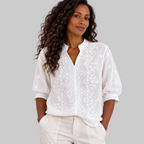 Elodie™ | Embroidered V-Neck Blouse