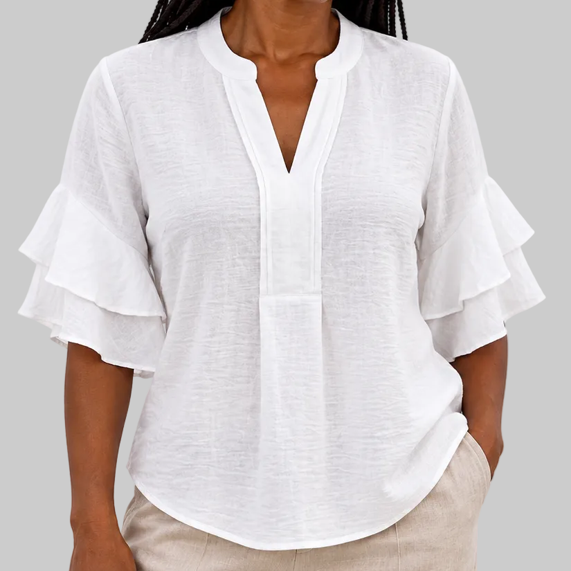 Elena™ | Ruffle Sleeve Blouse