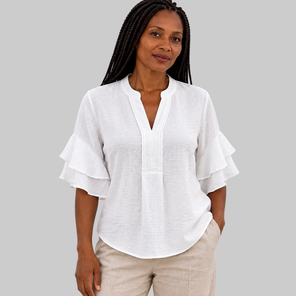 Elena™ | Ruffle Sleeve Blouse