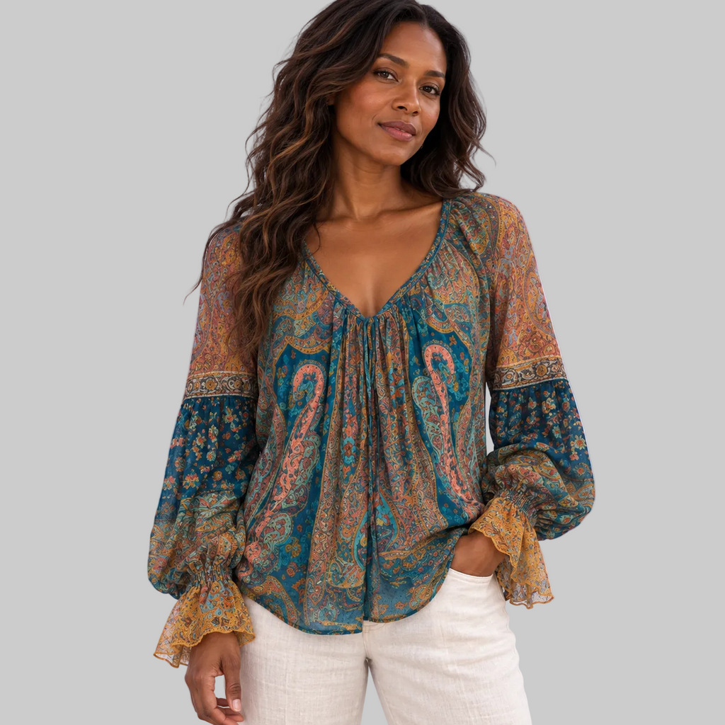 Soleil™ | Paisley Boho Blouse