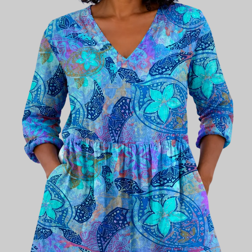 Juliette | Long Blouse with V-Neck