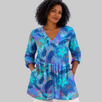 Juliette | Long Blouse with V-Neck