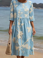 Moda Lusitana - Vestido Fresco com Estampa Floral