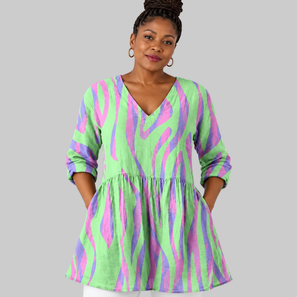 Lyla | Long Blouse with V-Neck