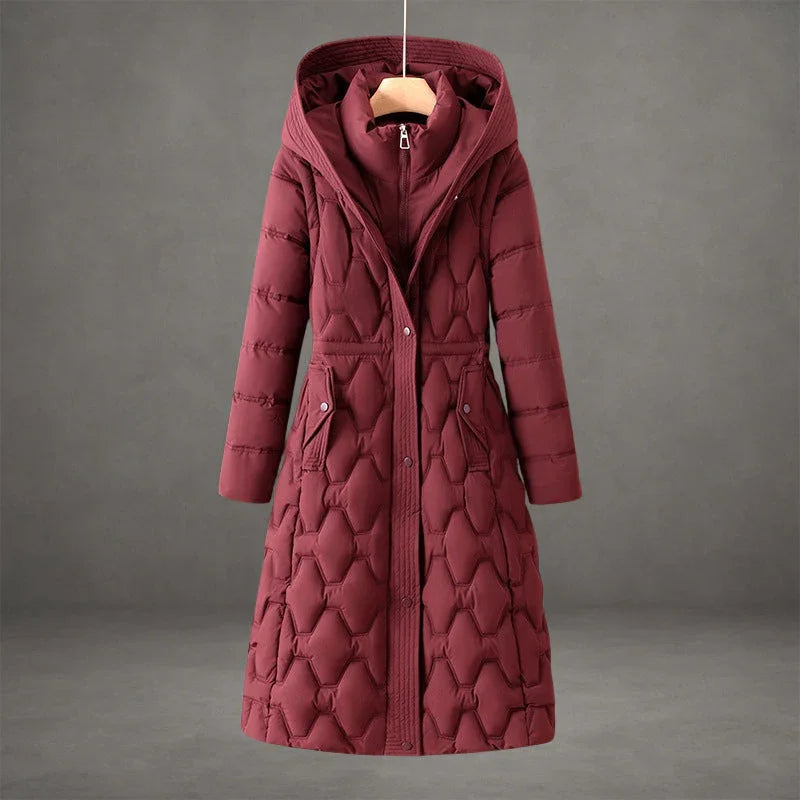 Ama Grace | Long Coat Down with Hood