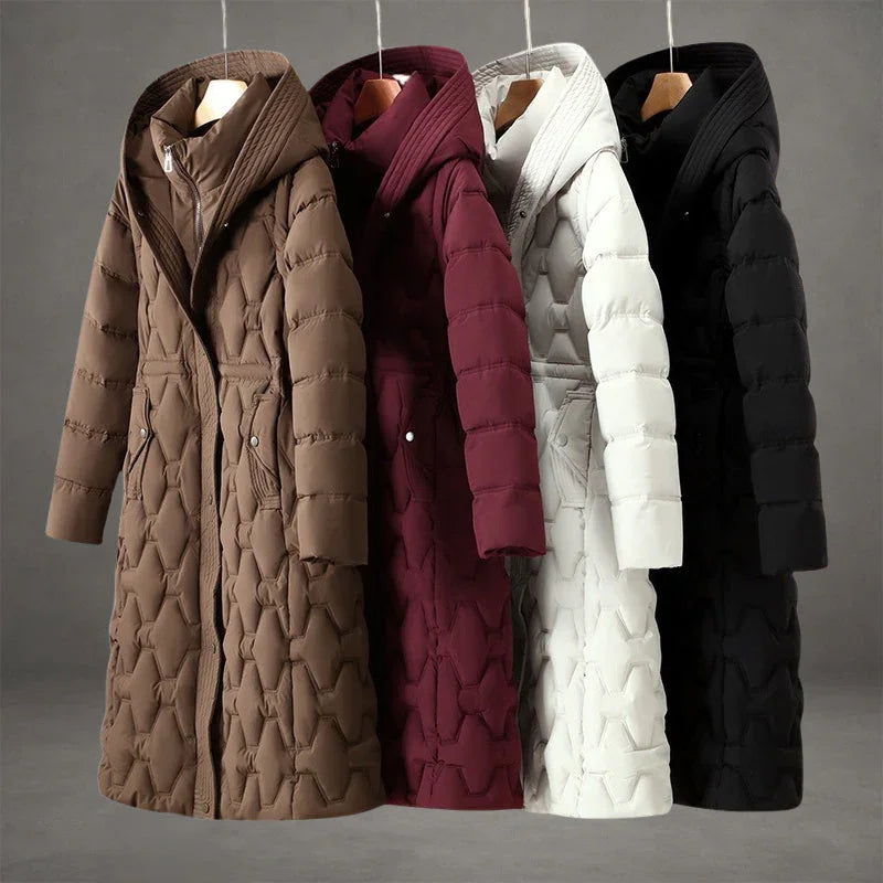 Ama Grace | Long Coat Down with Hood