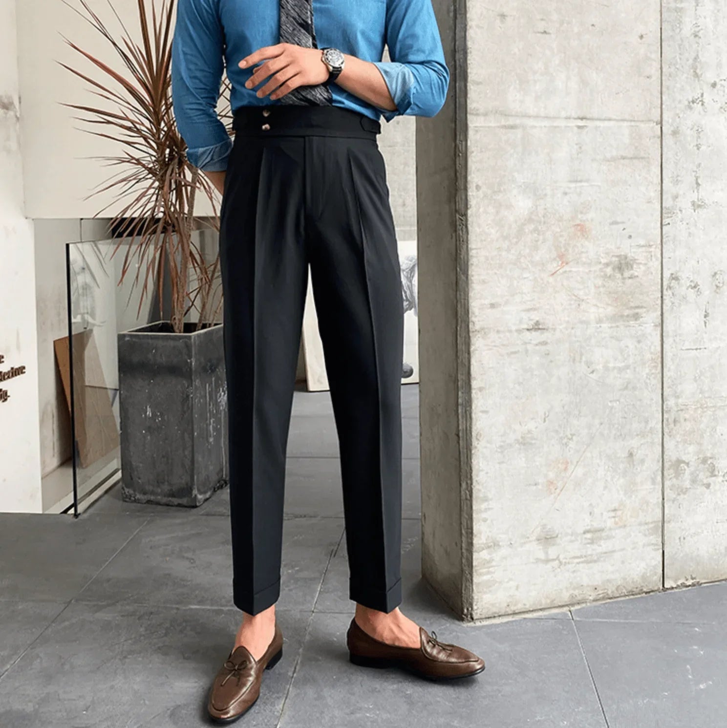 Edward | Pantalons Taille Haute Élégants