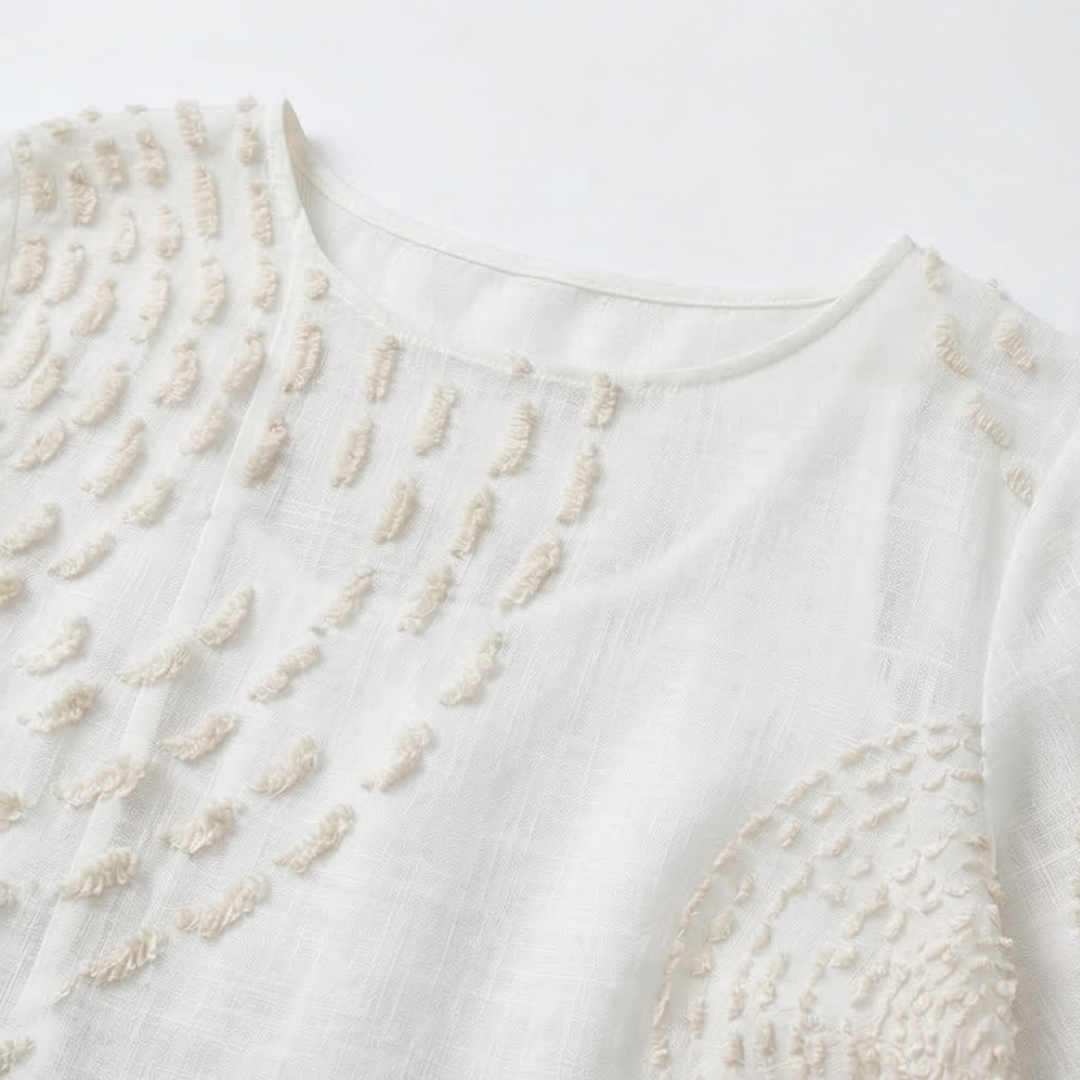 Moda Lusitana - Vestido Casual Bordado