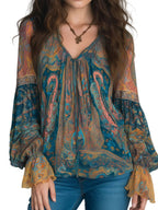 Soleil™ | Paisley Boho Blouse