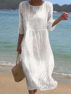 Moda Lusitana - Vestido Casual Bordado
