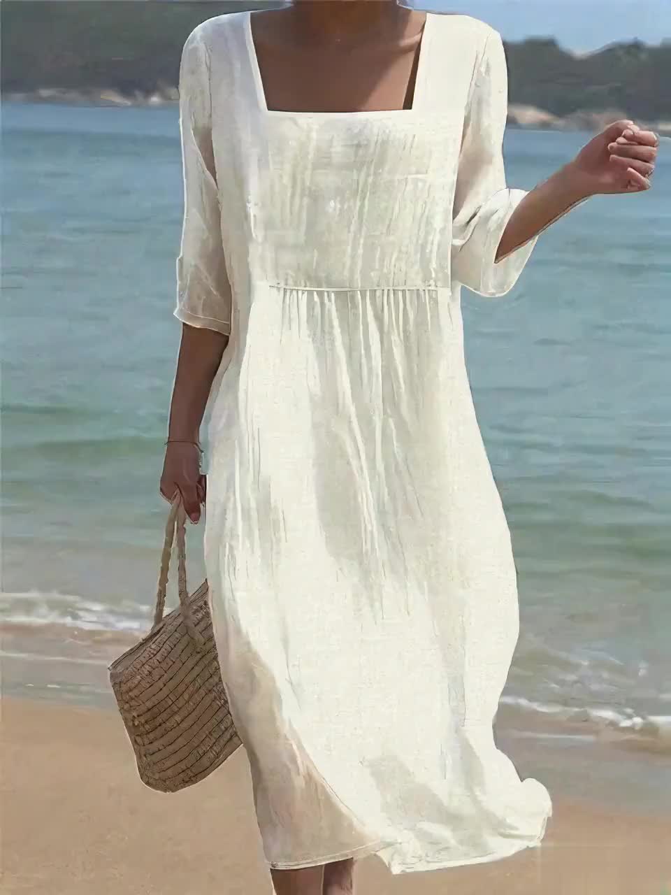 Moda Lusitana - Vestido bordado casual