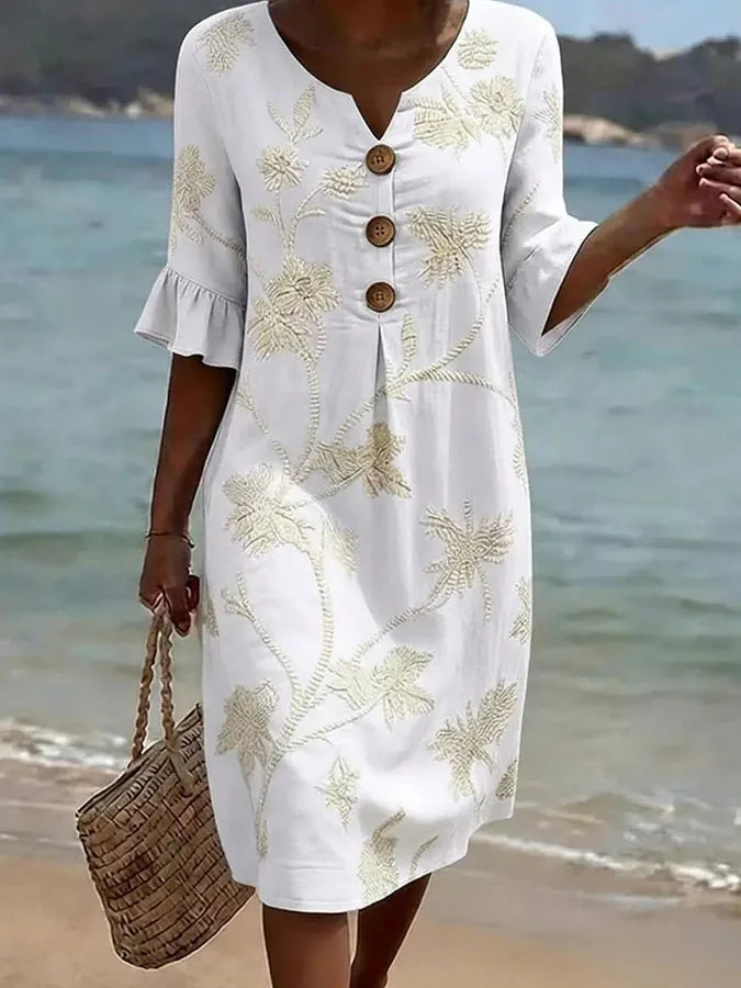 Moda Lusitana - Vestido com Estampa Floral