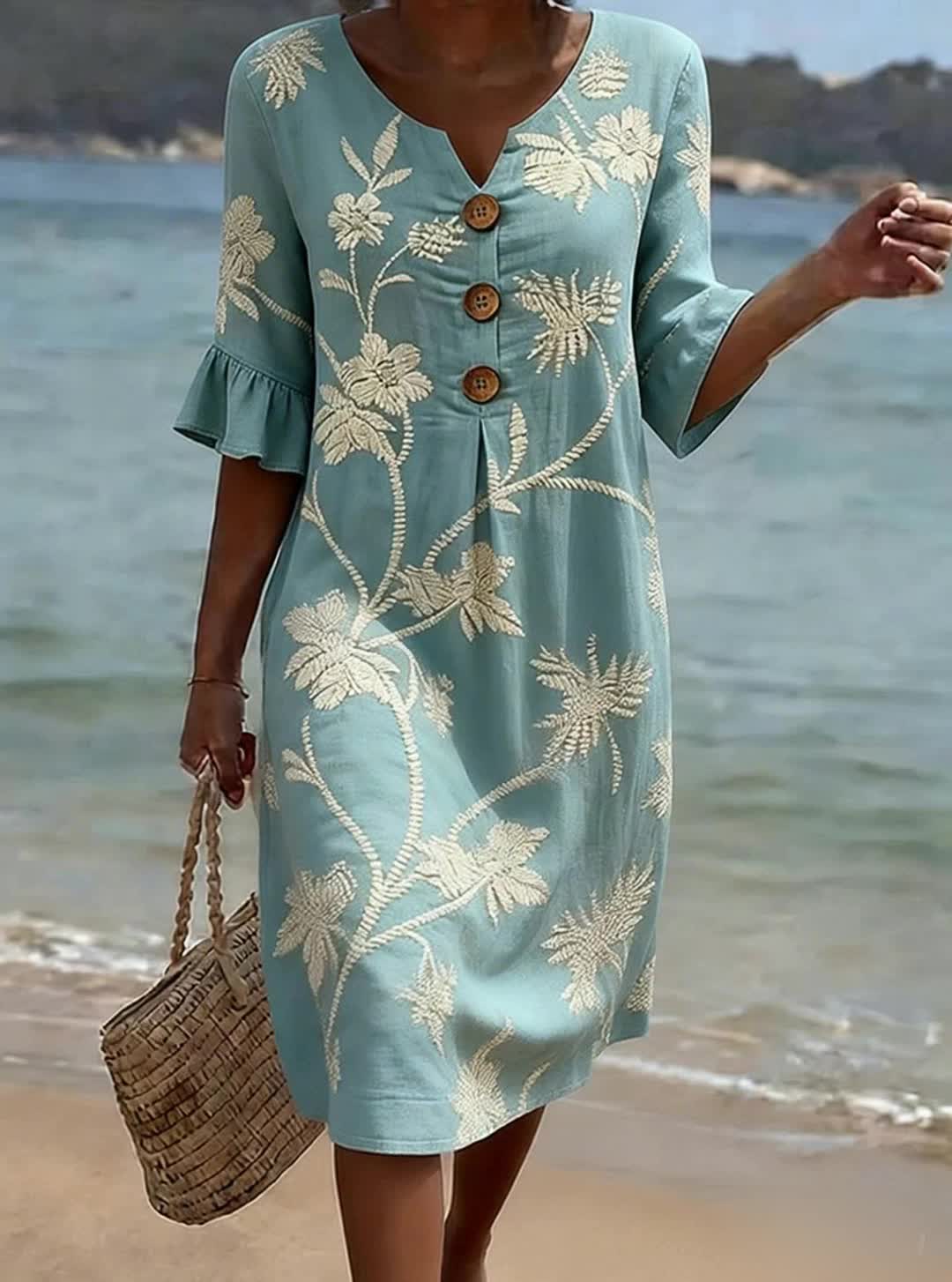 Moda Lusitana - Vestido Floral de Verão