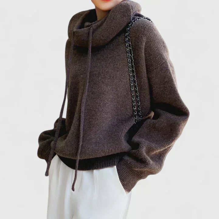 Imaniyah Rose | Cosy High-Neck Hooded Sweater
