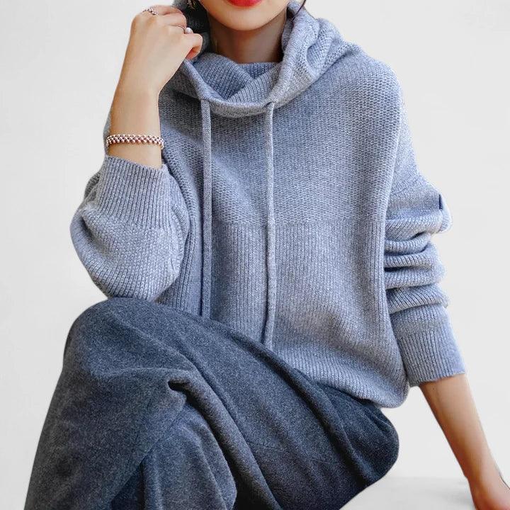 Imaniyah Rose | Cosy High-Neck Hooded Sweater