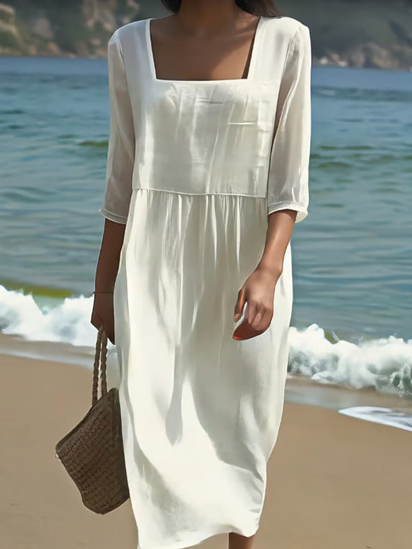 Moda Lusitana - Vestido bordado casual