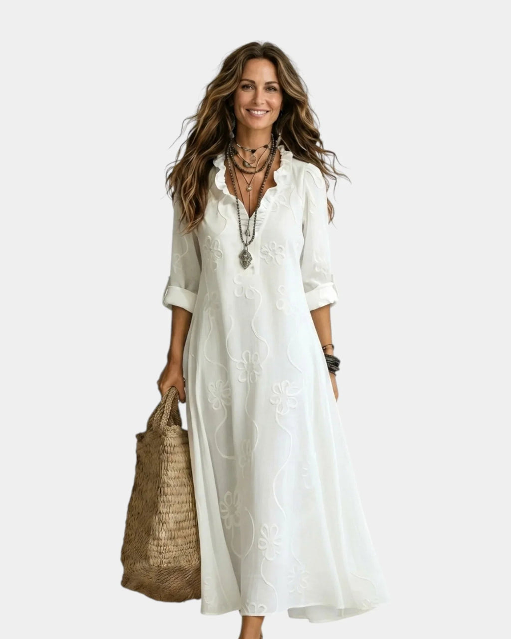 Erica | Maxi Dress with broderie