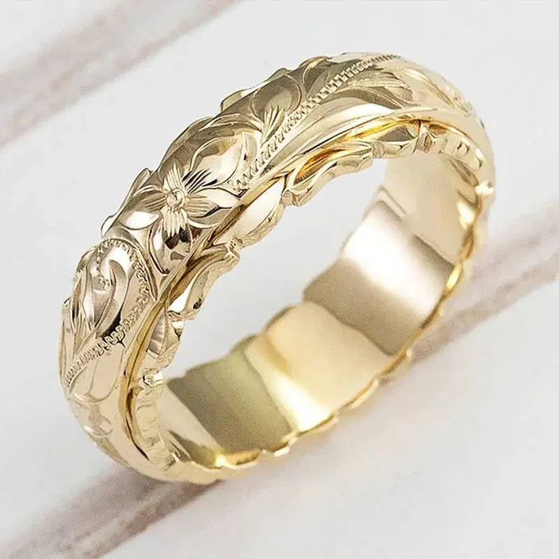 Jocelyn Grace | Ring Gold with Flower Inspired by Antiquity