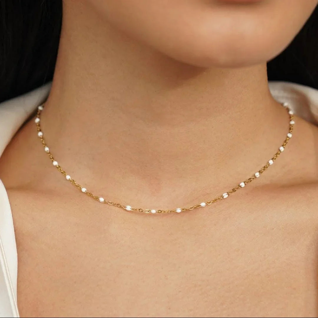 Reneé Grace | Elegant White Pearl Necklace